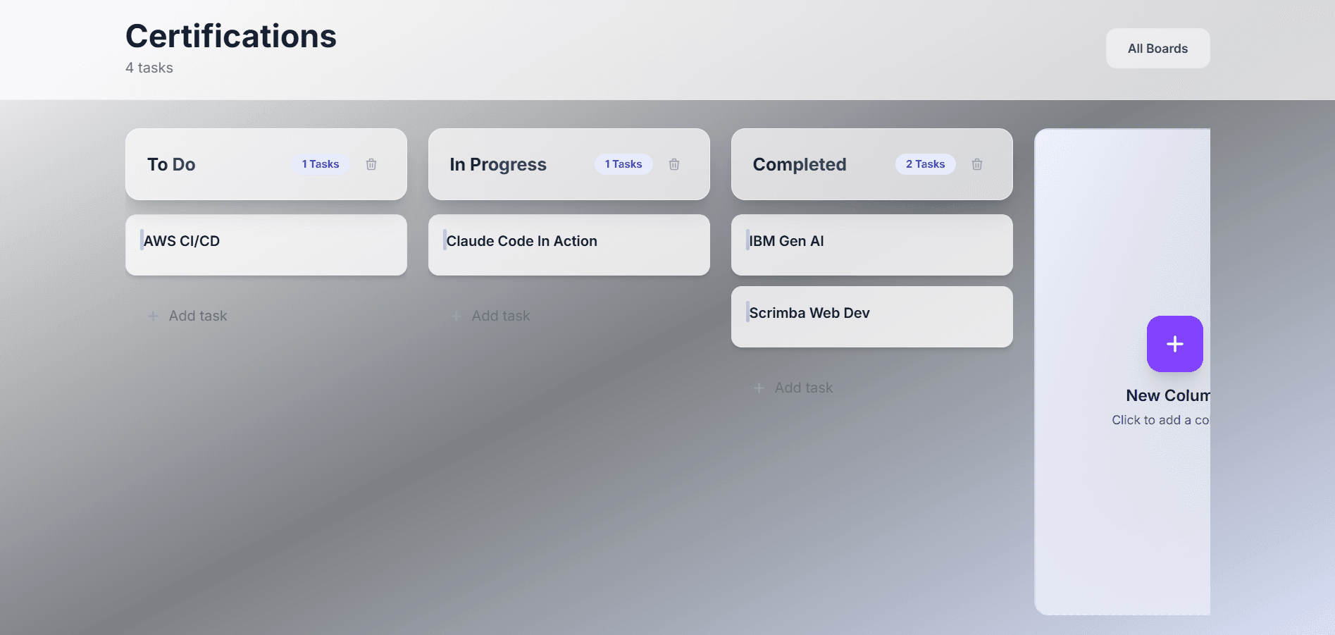 Kanban Board Application