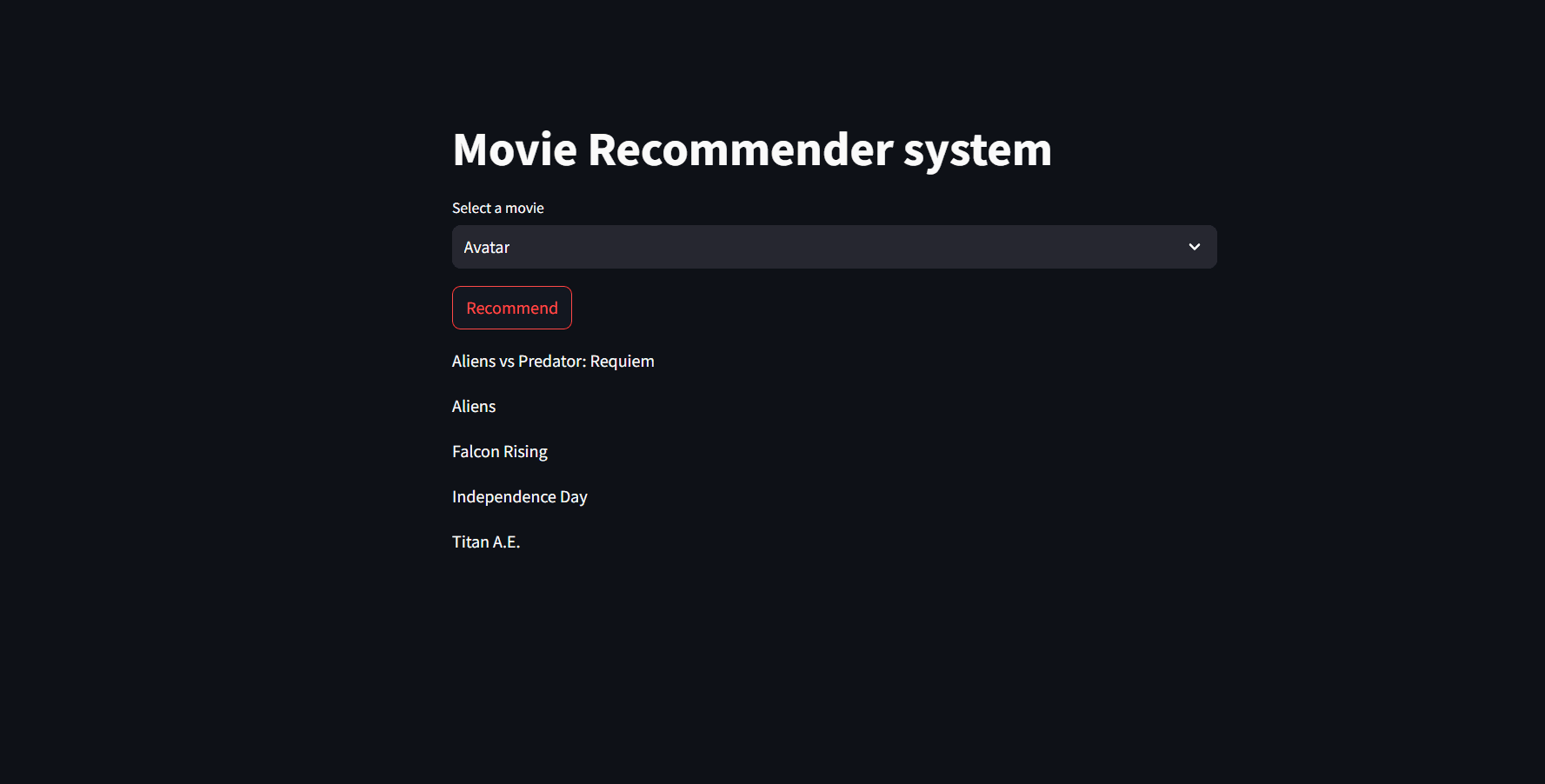 Movie Recommendation System